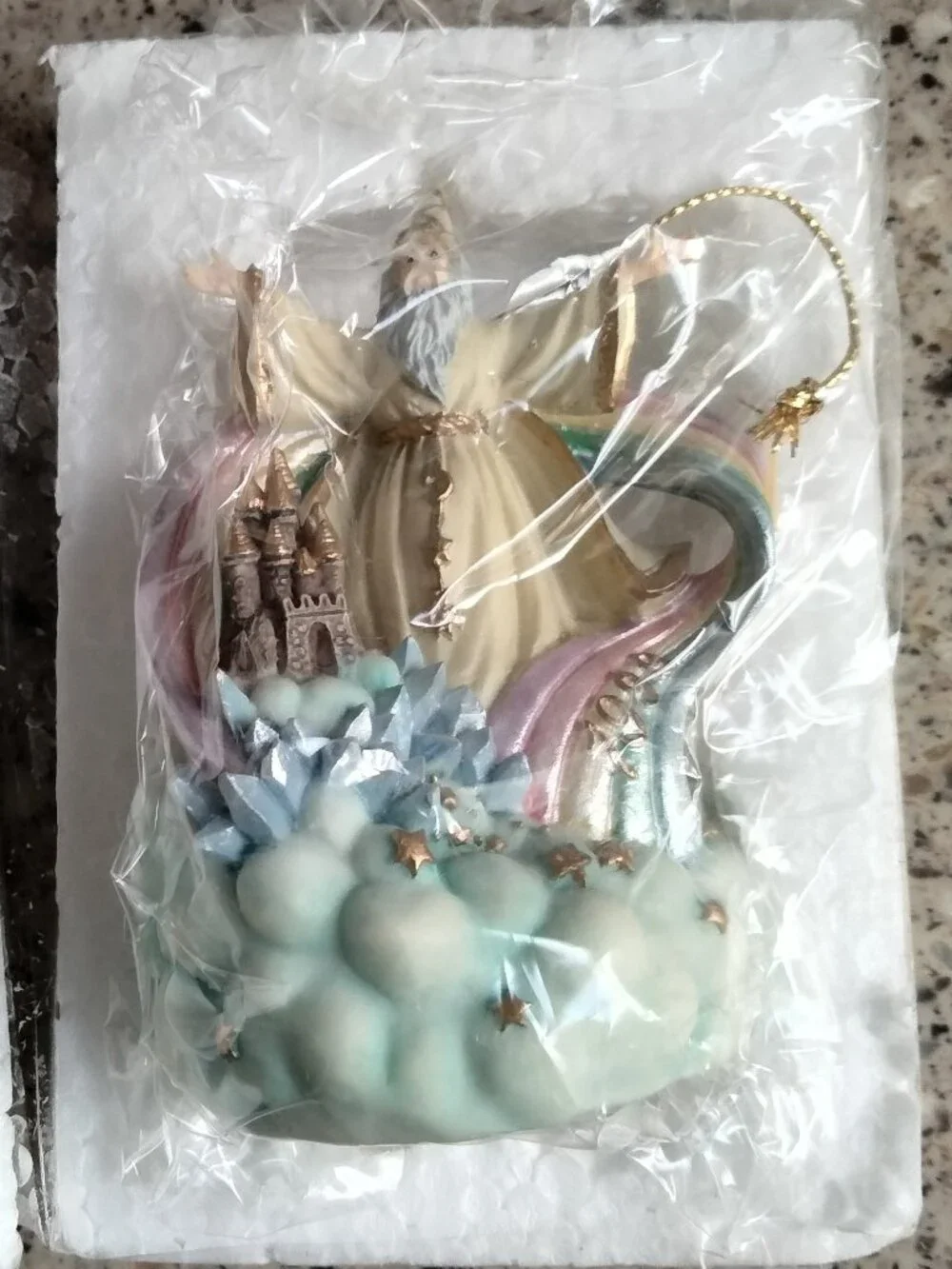 NIB Marjorie Sarnat Wizard & Rainbow Castle Ornament